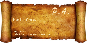 Pedl Anna névjegykártya